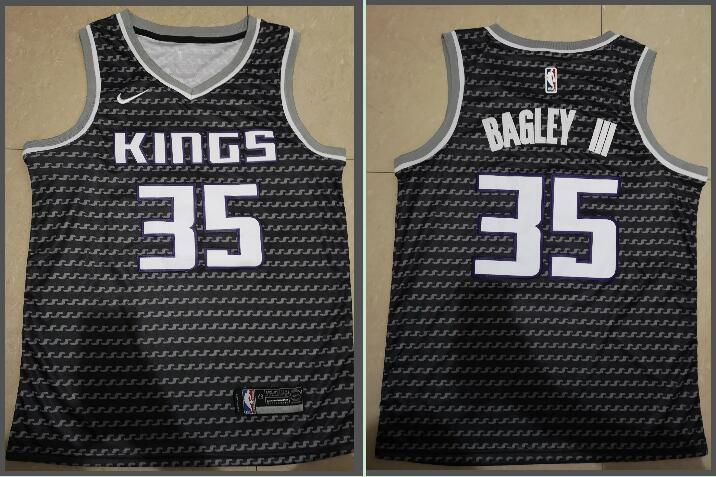 Men Sacramento Kings #35 Bagley iii Black City Edition Game Nike NBA Jerseys